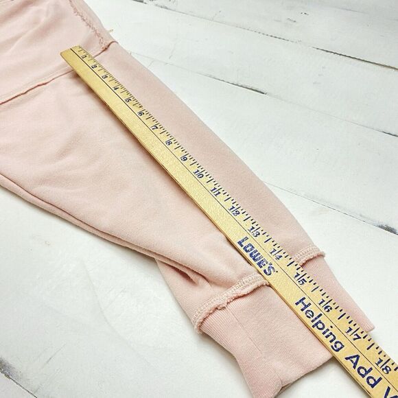 Aerie Sunday Soft Lace Up sweatshirt Pink Women's Medium High Low Raw Hem - Picture 12 of 12